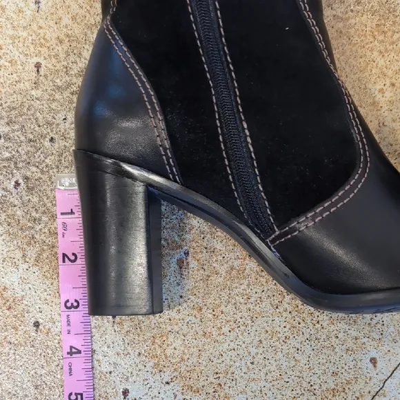Franco Sarto | Tall Black Leather Heeled Boots