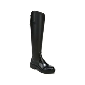 FRANCO SARTO Womens Black 1&quot; Platform Pull Tabs Keaton Boots Shoes 7.5 M