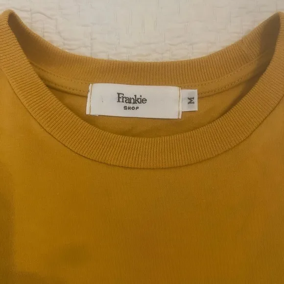 Frankie Shop Women's Knee Length Yellow T-Shirt Dress Size M