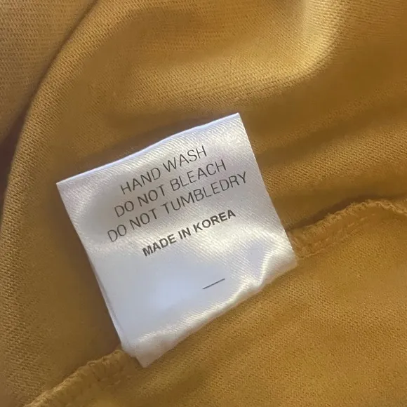 Frankie Shop Women's Knee Length Yellow T-Shirt Dress Size M