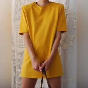 Frankie Shop Women's Knee Length Yellow T-Shirt Dress Size M