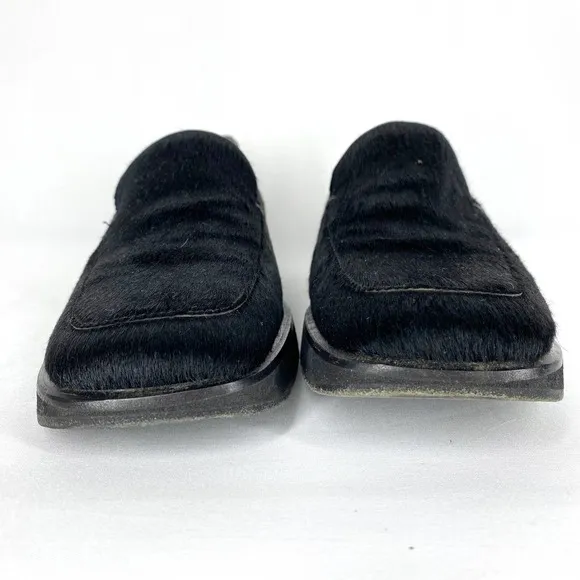 Fratelli Rossetti Black Calfhair Loafers Flat Leather Slip On Driving Shoes 6.5