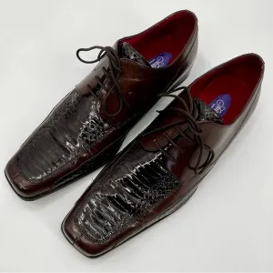 Fratelli Rossetti Men's Brown Leather Dress Shoes Genuine Snakeskin Leather 12