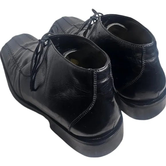 FRATELLI Shoes Mens Leather Size 10 M Square Toe Black Fratelli Footwear Dress