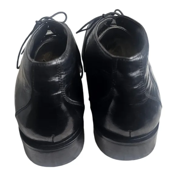 FRATELLI Shoes Mens Leather Size 10 M Square Toe Black Fratelli Footwear Dress