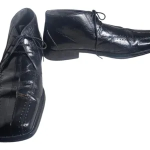 FRATELLI Shoes Mens Leather Size 10 M Square Toe Black Fratelli Footwear Dress