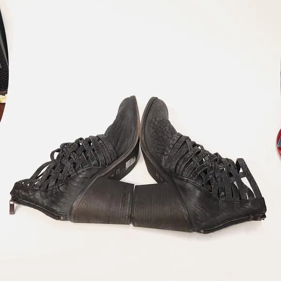 Free People Carrera Heel Boot Size 39 8.5 Slate Womens Shoe Shoes Heels Bootiez