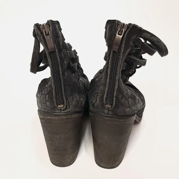 Free People Carrera Heel Boot Size 39 8.5 Slate Womens Shoe Shoes Heels Bootiez