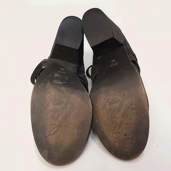 Free People Carrera Heel Boot Size 39 8.5 Slate Womens Shoe Shoes Heels Bootiez