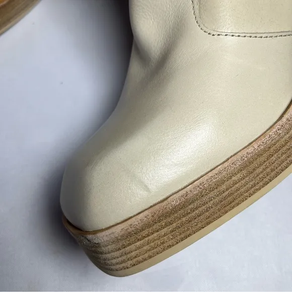 Free People Ruby Platform Boots Bootie Bone Tan Brown Women 39
