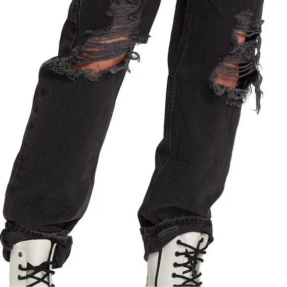 Free People We The Free Lasso Jeans in Washed Black