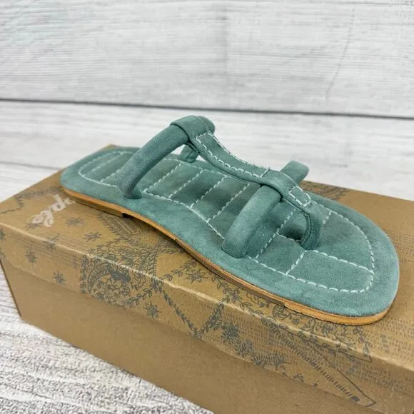 Free People Women's Stormy Sea Teal Summer Hadden Slide Sandals Size 8
