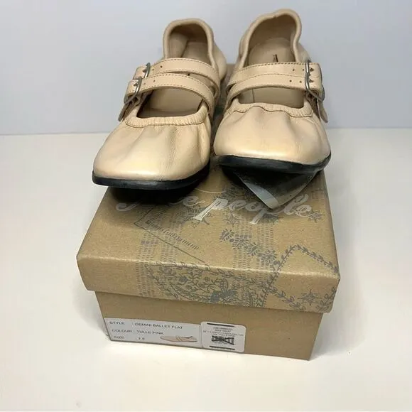 Free People Gemini Ballet Flat Tulle Pink Size 7.5 New In Box