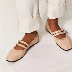 Free People Gemini Ballet Flat Tulle Pink Size 7.5 New In Box