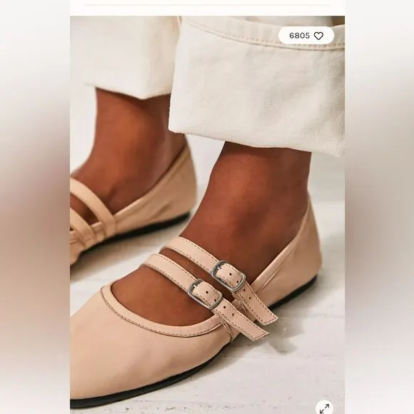 Free People Gemini Ballet Flat Tulle Pink Size 7.5 New In Box