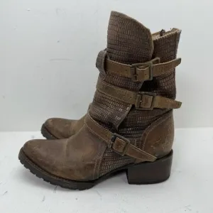 Freebird Apex Brown Distressed Leather Boots Festival Women's Size 5