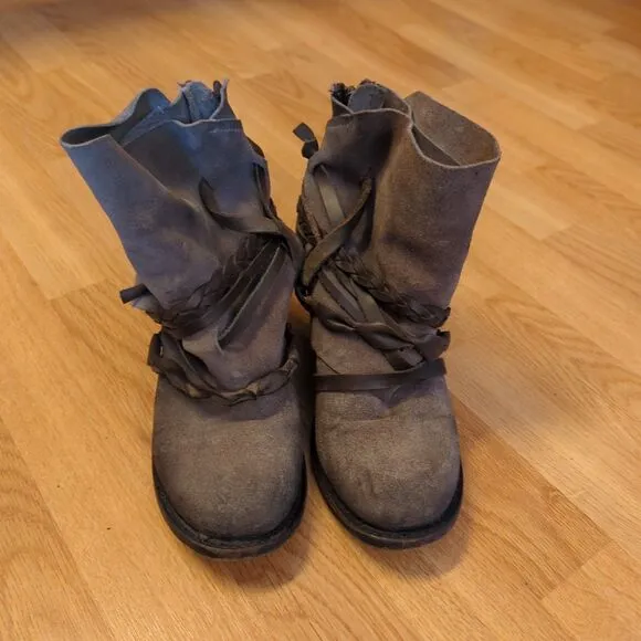 Freebird by Steven Cairo Boots Womens 9 Brownish Gray Suede Leather Boho Western