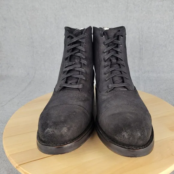 Frye Brayden Mens 10 D Black Leather Zip Casual Chukka Boots Dress Bal 87979