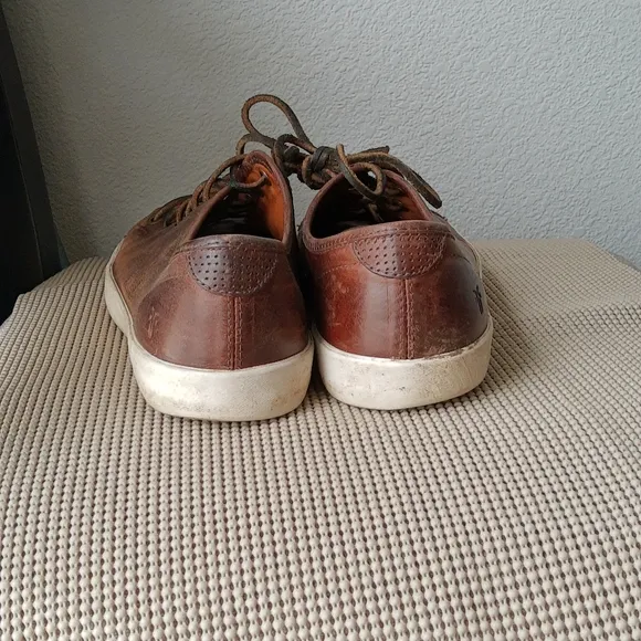 Frye Brown Distressed Leather Shoes