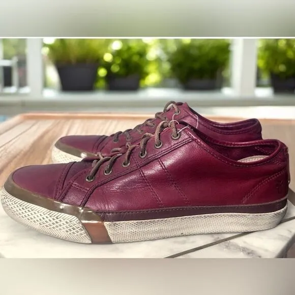 FRYE Greene Low Lace Leather Sneaker Shoes Size 10.5