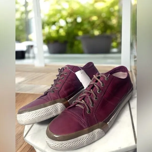 FRYE Greene Low Lace Leather Sneaker Shoes Size 10.5