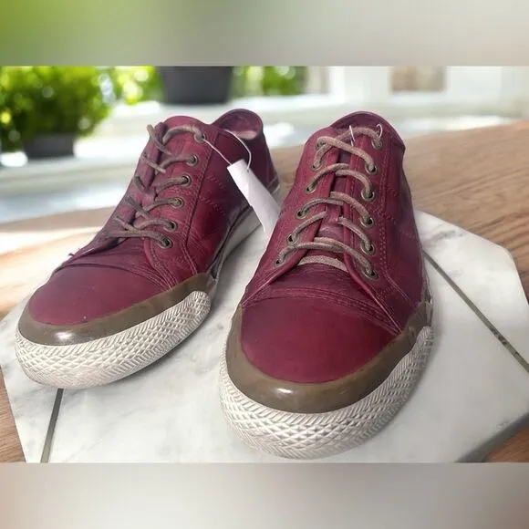 FRYE Greene Low Lace Leather Sneaker Shoes Size 10.5