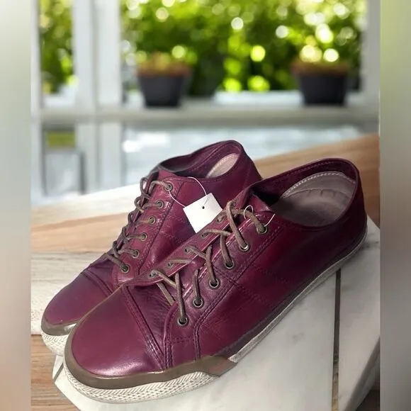 FRYE Greene Low Lace Leather Sneaker Shoes Size 10.5