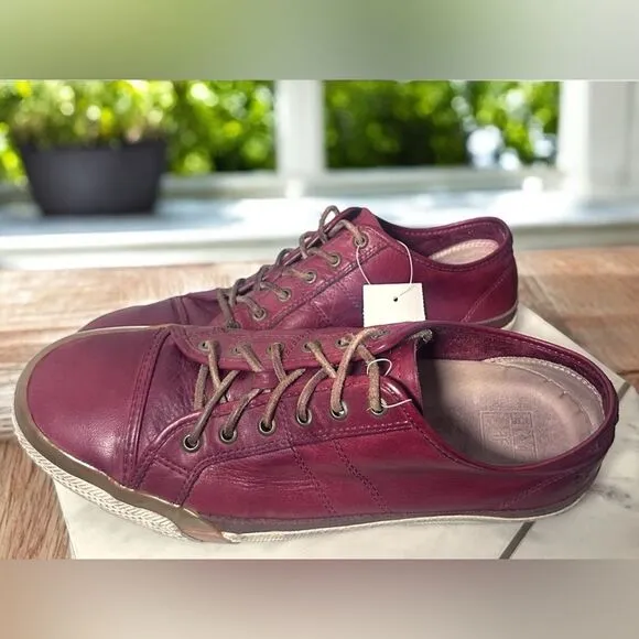 FRYE Greene Low Lace Leather Sneaker Shoes Size 10.5