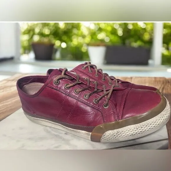 FRYE Greene Low Lace Leather Sneaker Shoes Size 10.5