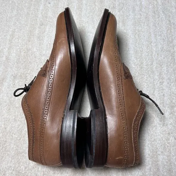 Frye James Wingtip 3484622 Brown Tan Oxford Leather Dress Shoes Mens 11.5 D
