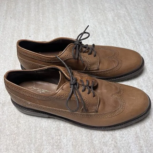 Frye James Wingtip 3484622 Brown Tan Oxford Leather Dress Shoes Mens 11.5 D