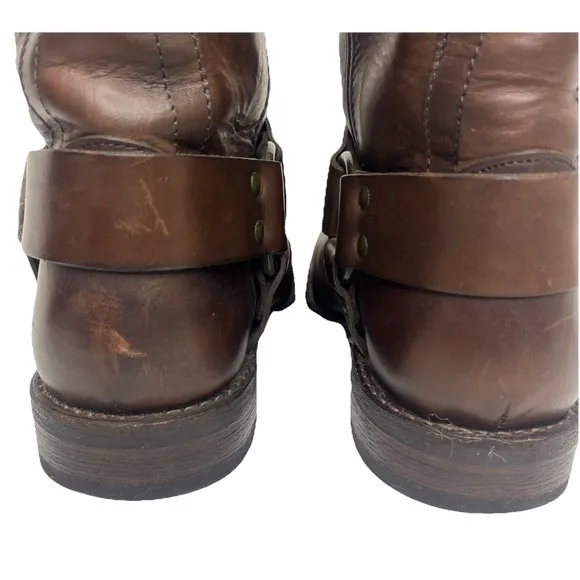 Frye Jonathan Harness Boots Mens Size 8.5D Brown Leather Motorcycle Engineer