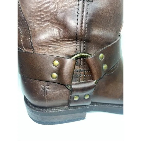 Frye Jonathan Harness Boots Mens Size 8.5D Brown Leather Motorcycle Engineer