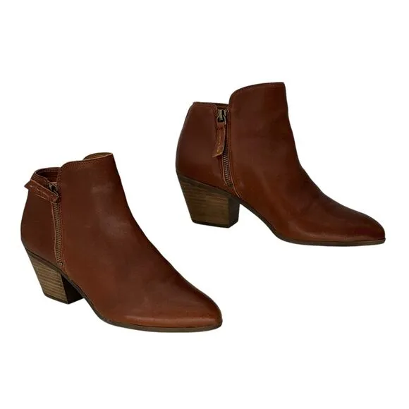 FRYE Judith Double Zip Boots SZ 9 Brown Leather Womens Casual Chic Comfort Boho