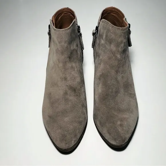 Frye Judith Zip Bootie Women's Ankle Boots Suede Booties Taupe 71735 size 8