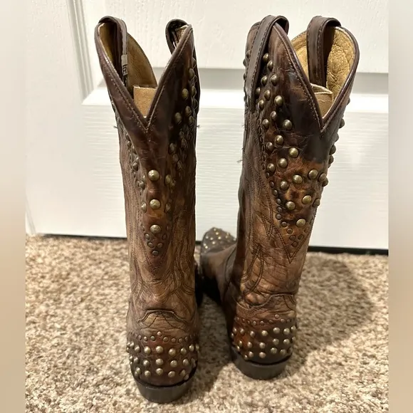 Frye Leather Boots with Studded Detailing