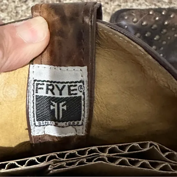 Frye Leather Boots with Studded Detailing