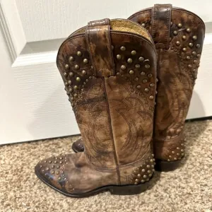 Frye Leather Boots with Studded Detailing