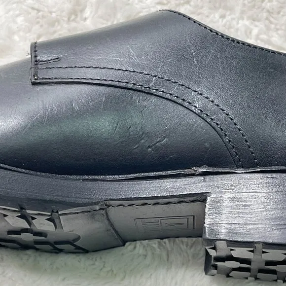 Frye Men's Black James Double Monk Strap Oxford Leather Shoes Size 11