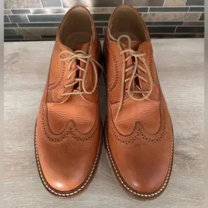 Frye Mens James Lug Brown Leather Oxford Dress Shoes Wingtip Size 12