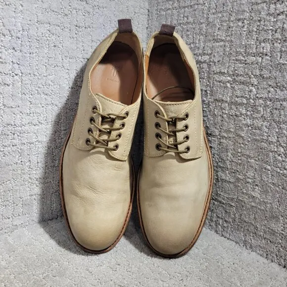 Frye Murray Mens Size 11.5 Taupe Leather Lace-Up Oxford Dress Shoes 3480431.TPE