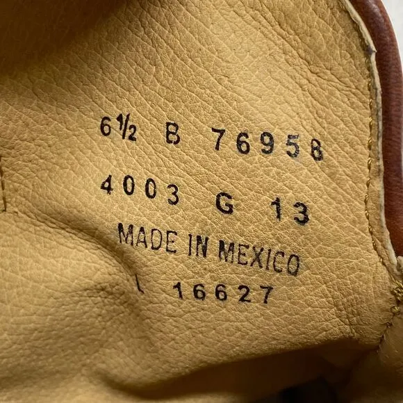 Frye Paige Short Riding Leather Ankle Boots Western Cowboy Pull On‎ Cognac 6.5