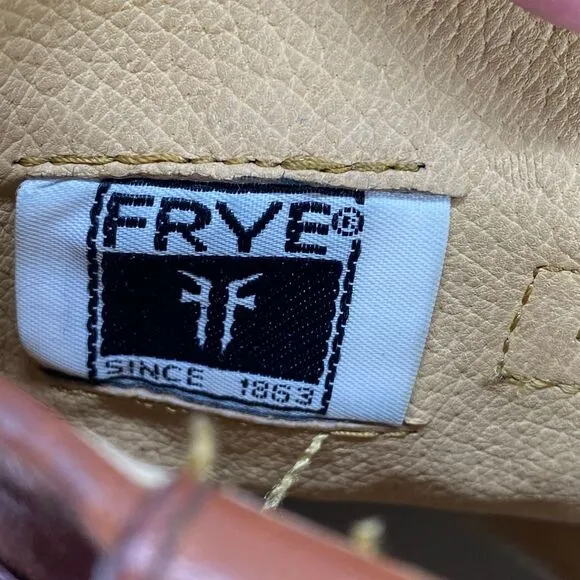 Frye Paige Short Riding Leather Ankle Boots Western Cowboy Pull On‎ Cognac 6.5