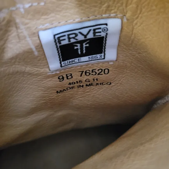 Frye Strappy Vera Moto Cowboy Boots Cognac Size 9 Model 76520 Western