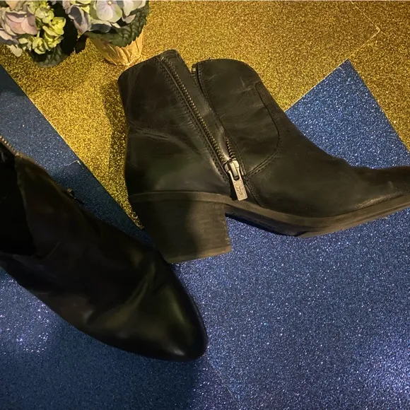 FRYE VNTG WINTER LEATHER ANKLE DISTRESSED HEELED Boots COUNTRY LUX COMFY 7M