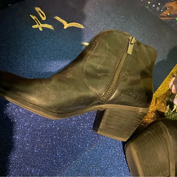 FRYE VNTG WINTER LEATHER ANKLE DISTRESSED HEELED Boots COUNTRY LUX COMFY 7M