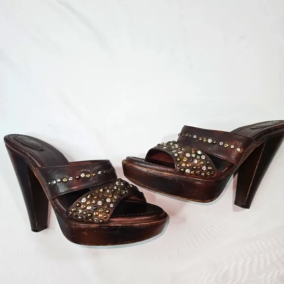 Frye Womens Brown Leather Sandals Sz 7