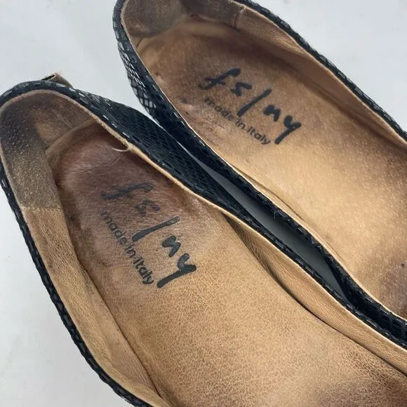 FSNY French Sole NY Zappa low wedge shoe ballet flats shoes made in Italy 6.5