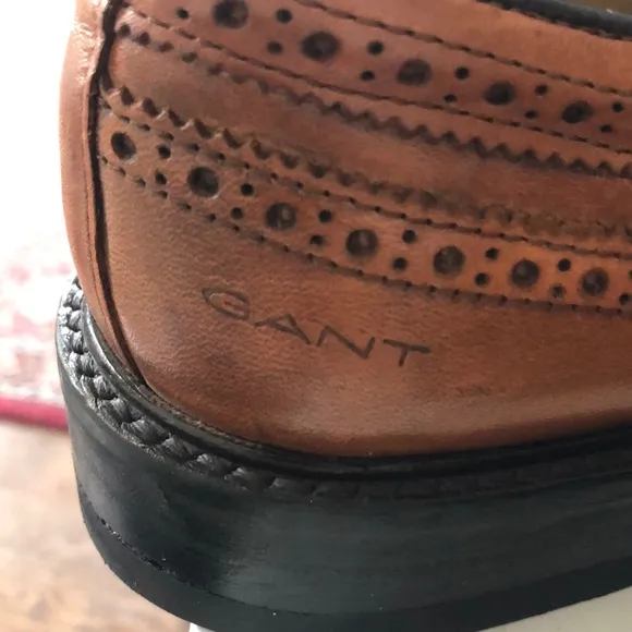 Gant wingtip brown leather shoes US size 8