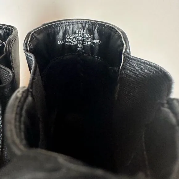 GBG Guess Los Angeles GGAZARA Platform Chunky Black Chelsea Ankle Boots